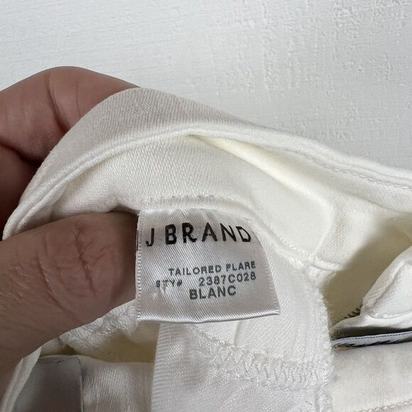 J Brand Tailored Flare Jeans 24 Womens New White Blanc High Rise Stretch - Picture 7 of 10